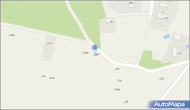 Trzęsów, Trzęsów, 108, mapa Trzęsów