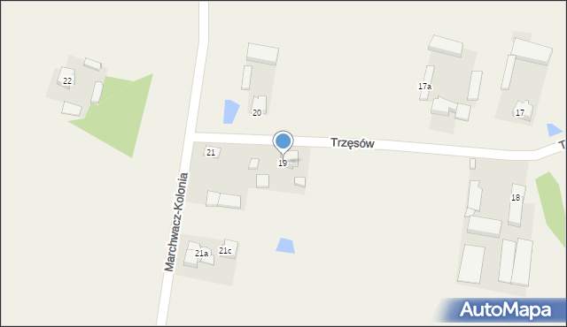 Trzęsów, Trzęsów, 19, mapa Trzęsów