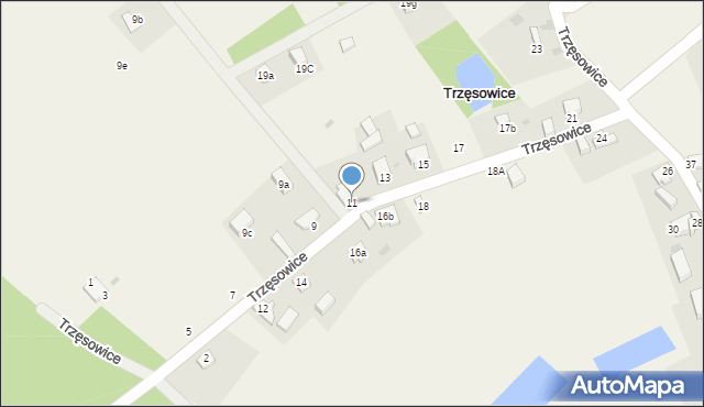 Trzęsowice, Trzęsowice, 11, mapa Trzęsowice