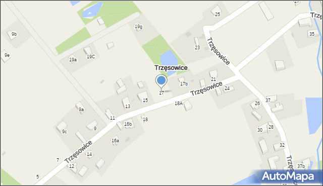 Trzęsowice, Trzęsowice, 17, mapa Trzęsowice