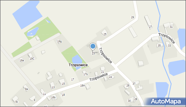 Trzęsowice, Trzęsowice, 23, mapa Trzęsowice