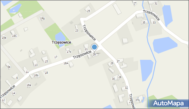 Trzęsowice, Trzęsowice, 24, mapa Trzęsowice