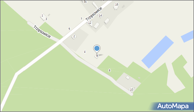 Trzęsowice, Trzęsowice, 6, mapa Trzęsowice