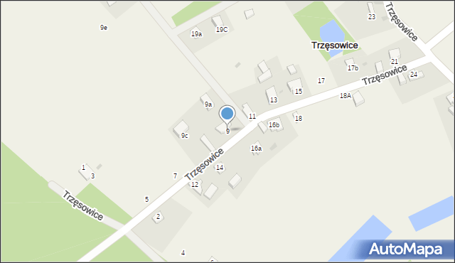 Trzęsowice, Trzęsowice, 9, mapa Trzęsowice