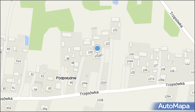 Trzęsówka, Trzęsówka, 101A, mapa Trzęsówka