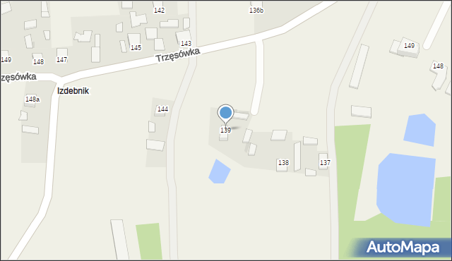 Trzęsówka, Trzęsówka, 139, mapa Trzęsówka