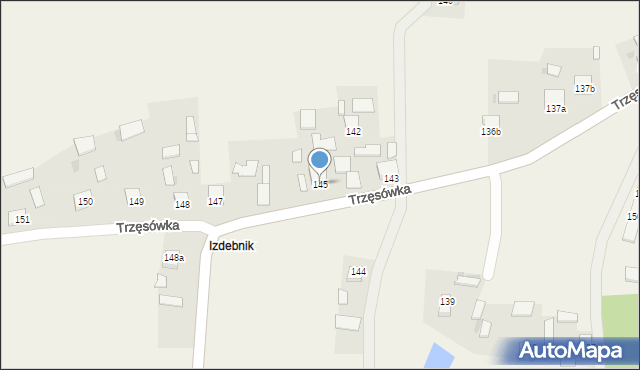 Trzęsówka, Trzęsówka, 145, mapa Trzęsówka