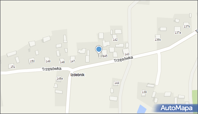 Trzęsówka, Trzęsówka, 146, mapa Trzęsówka