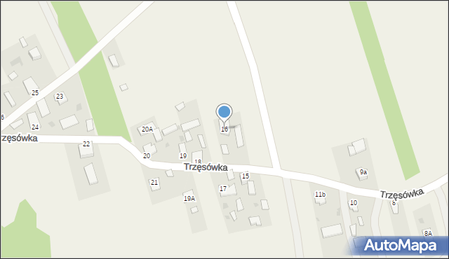 Trzęsówka, Trzęsówka, 16, mapa Trzęsówka