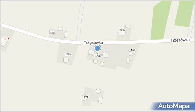 Trzęsówka, Trzęsówka, 179b, mapa Trzęsówka