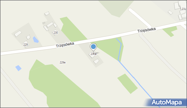 Trzęsówka, Trzęsówka, 230a, mapa Trzęsówka