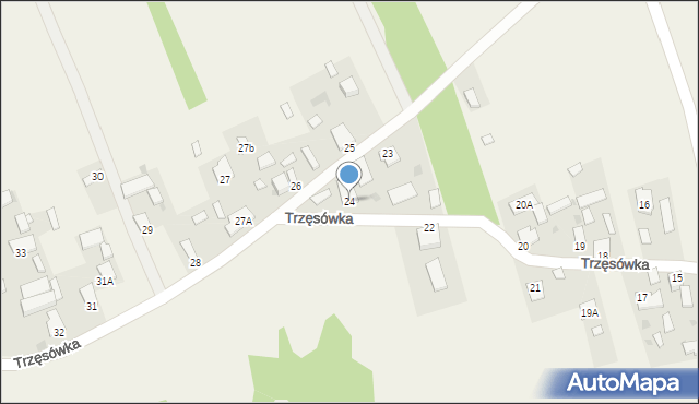 Trzęsówka, Trzęsówka, 24, mapa Trzęsówka