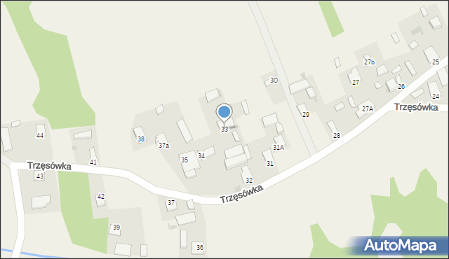 Trzęsówka, Trzęsówka, 33, mapa Trzęsówka