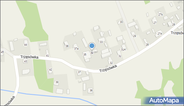 Trzęsówka, Trzęsówka, 34, mapa Trzęsówka