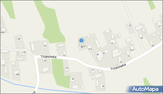 Trzęsówka, Trzęsówka, 38, mapa Trzęsówka