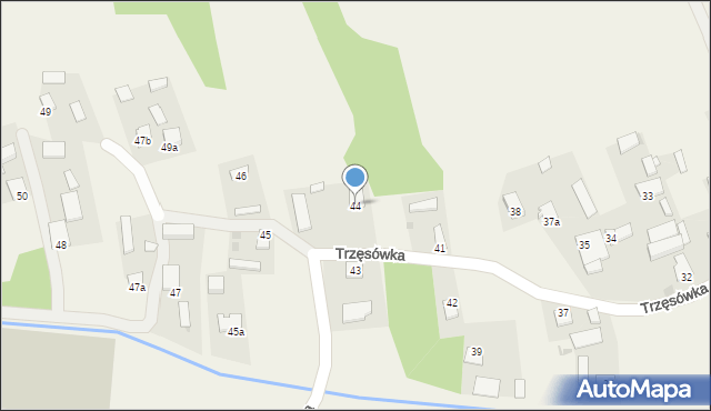 Trzęsówka, Trzęsówka, 44, mapa Trzęsówka