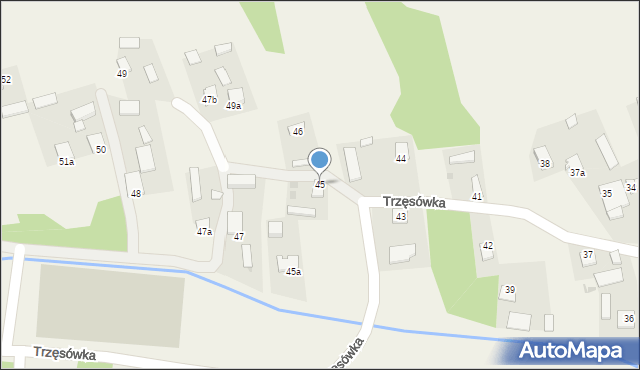 Trzęsówka, Trzęsówka, 45, mapa Trzęsówka