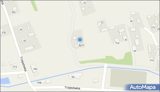 Trzęsówka, Trzęsówka, 54, mapa Trzęsówka