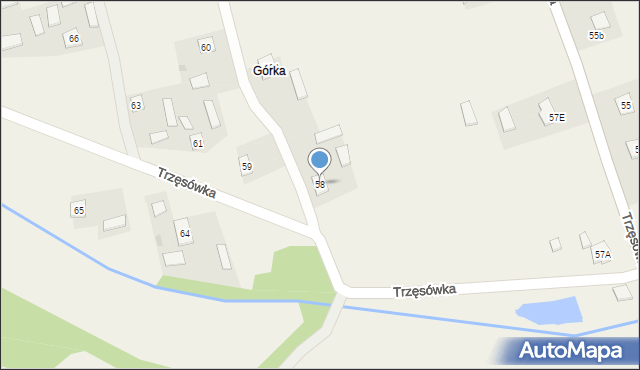 Trzęsówka, Trzęsówka, 58, mapa Trzęsówka