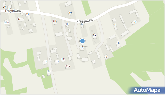 Trzęsówka, Trzęsówka, 6, mapa Trzęsówka