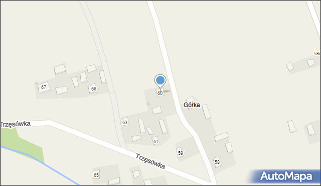 Trzęsówka, Trzęsówka, 60, mapa Trzęsówka