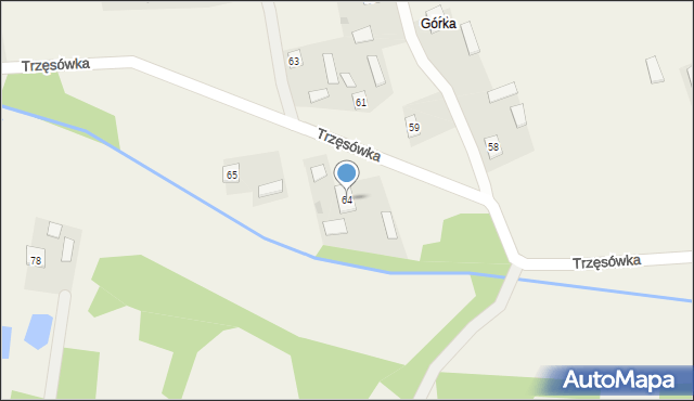 Trzęsówka, Trzęsówka, 64, mapa Trzęsówka