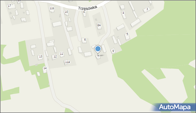 Trzęsówka, Trzęsówka, 7, mapa Trzęsówka