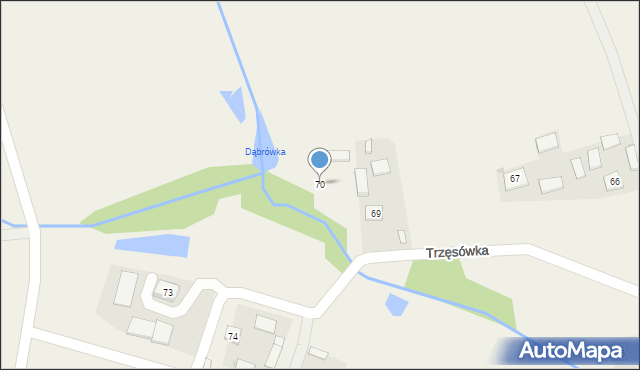 Trzęsówka, Trzęsówka, 70, mapa Trzęsówka