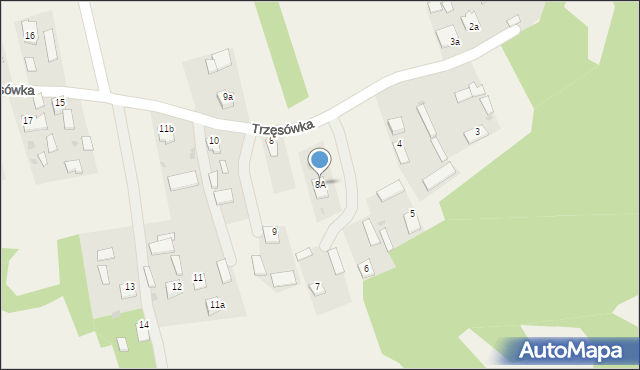 Trzęsówka, Trzęsówka, 8A, mapa Trzęsówka