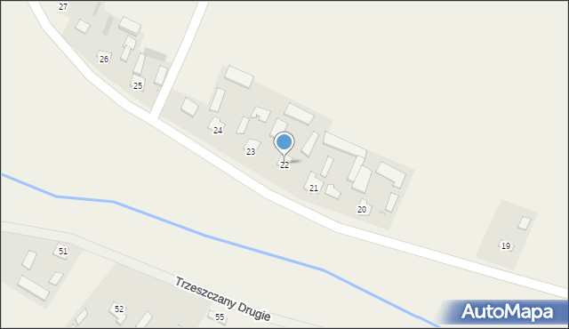 Trzeszczany Drugie, Trzeszczany Drugie, 22, mapa Trzeszczany Drugie