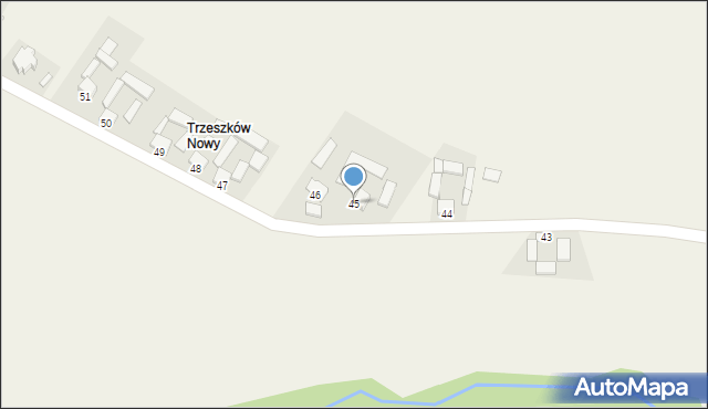 Trzeszków, Trzeszków, 45, mapa Trzeszków