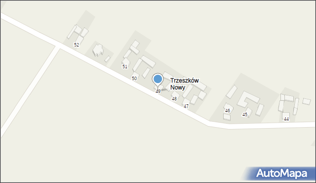 Trzeszków, Trzeszków, 49, mapa Trzeszków