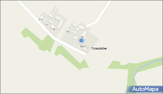 Trzeszków, Trzeszków, 53, mapa Trzeszków