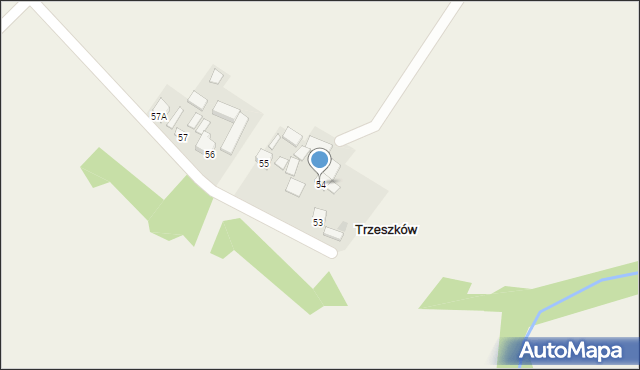 Trzeszków, Trzeszków, 54, mapa Trzeszków