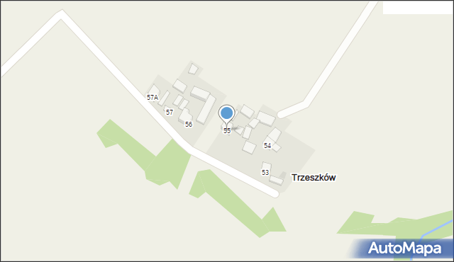 Trzeszków, Trzeszków, 55, mapa Trzeszków