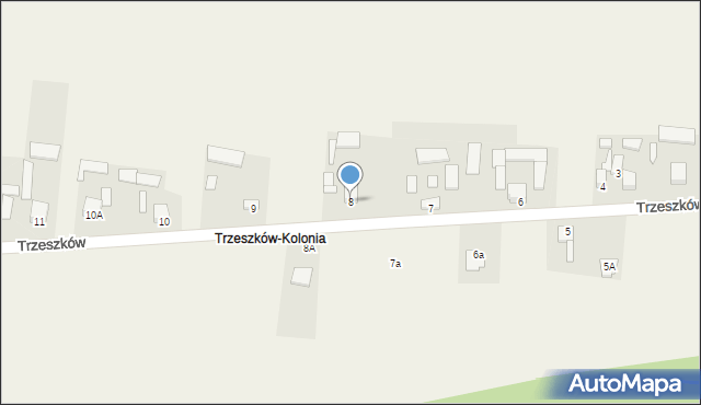 Trzeszków, Trzeszków, 8, mapa Trzeszków