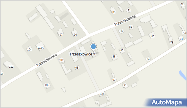 Trzeszkowice, Trzeszkowice, 95, mapa Trzeszkowice