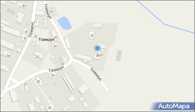 Trzeszyn, Trzeszyn, 16, mapa Trzeszyn