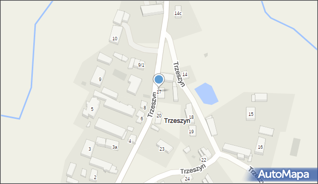 Trzeszyn, Trzeszyn, 17, mapa Trzeszyn