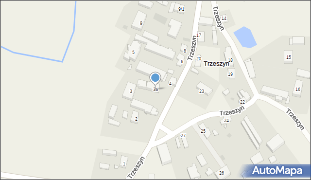 Trzeszyn, Trzeszyn, 3a, mapa Trzeszyn