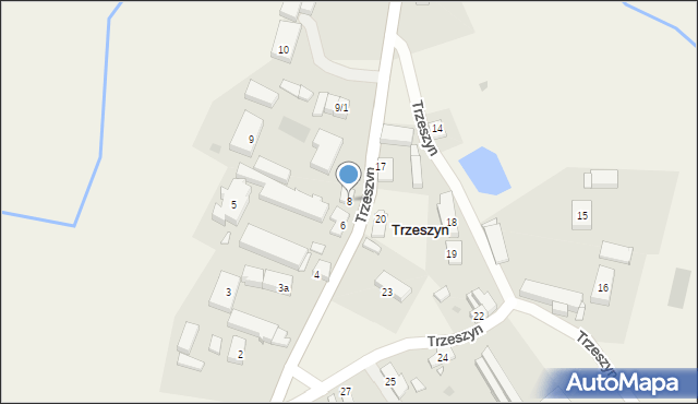 Trzeszyn, Trzeszyn, 8, mapa Trzeszyn