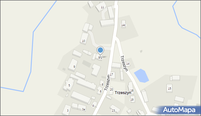 Trzeszyn, Trzeszyn, 9/1, mapa Trzeszyn