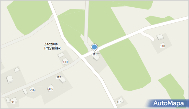 Trzetrzewina, Trzetrzewina, 391, mapa Trzetrzewina