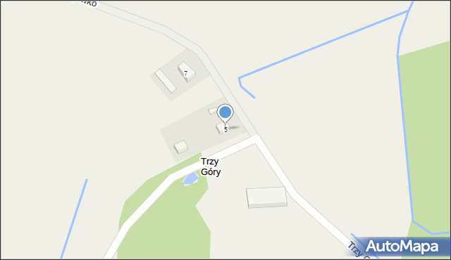 Trzy Góry, Trzy Góry, 5, mapa Trzy Góry