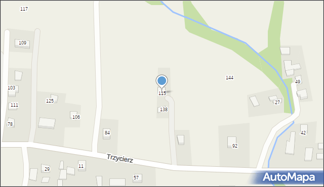 Trzycierz, Trzycierz, 115, mapa Trzycierz