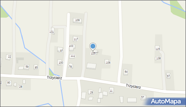 Trzycierz, Trzycierz, 125, mapa Trzycierz