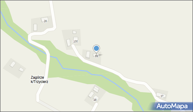 Trzycierz, Trzycierz, 69, mapa Trzycierz