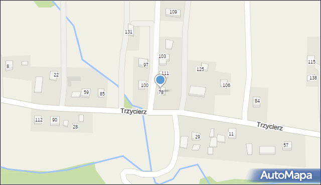 Trzycierz, Trzycierz, 78, mapa Trzycierz