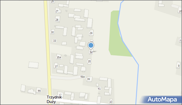 Trzydnik Duży, Trzydnik Duży, 34, mapa Trzydnik Duży