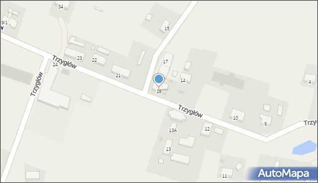 Trzygłów, Trzygłów, 18, mapa Trzygłów